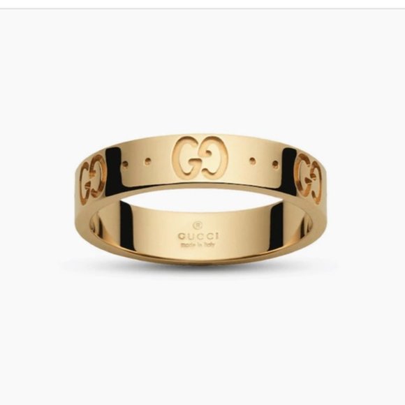Gucci Icon 18 karat yellow gold band ring